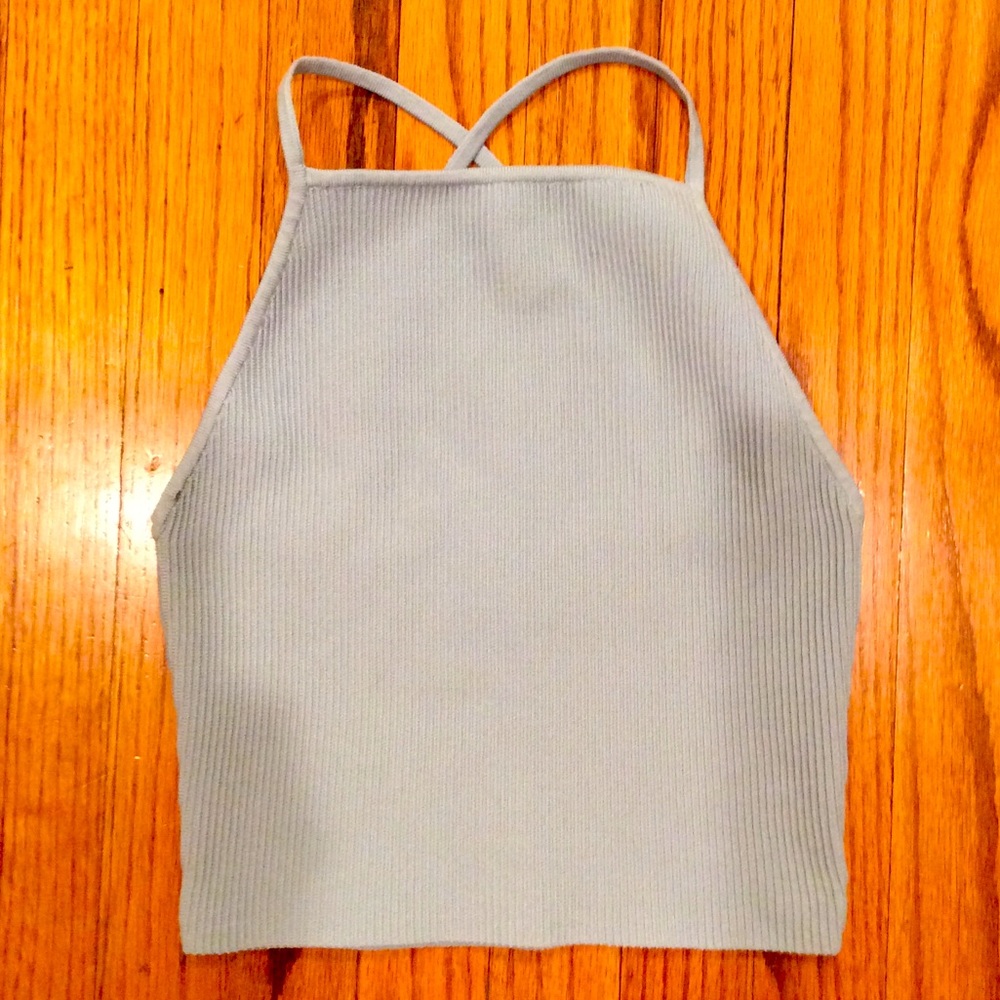 Babaton Aritzia Ribbed Sculpt Knit Crop Tank Top